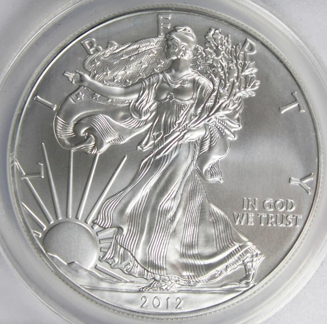 2012-W BURNISHED AMERICAN SILVER EAGLE (1 of 4)