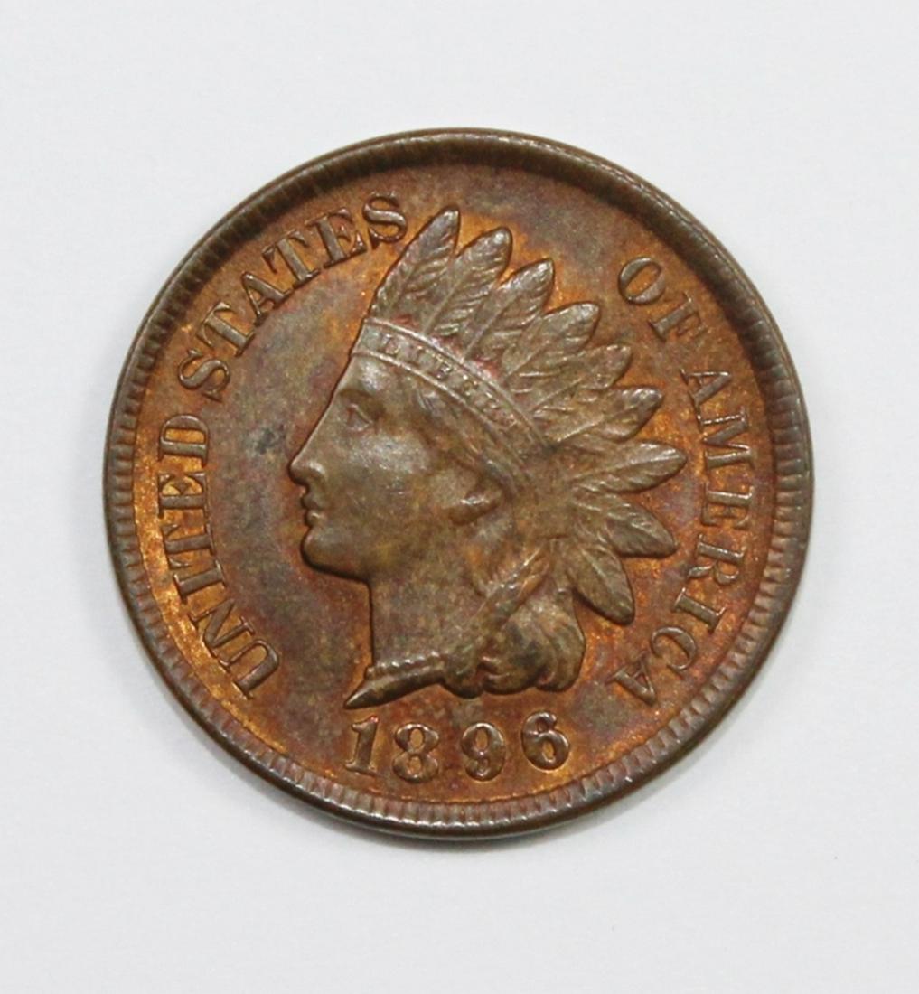 1896 INDIAN CENT: CH BU++. RED BROWN. ESTIMATE: $100-$150