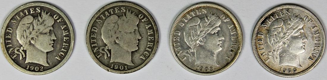 BARBER DIME LOT: (1 of 4)