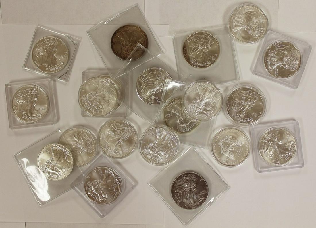 (20) AMERICAN SILVER EAGLES (1 of 1)