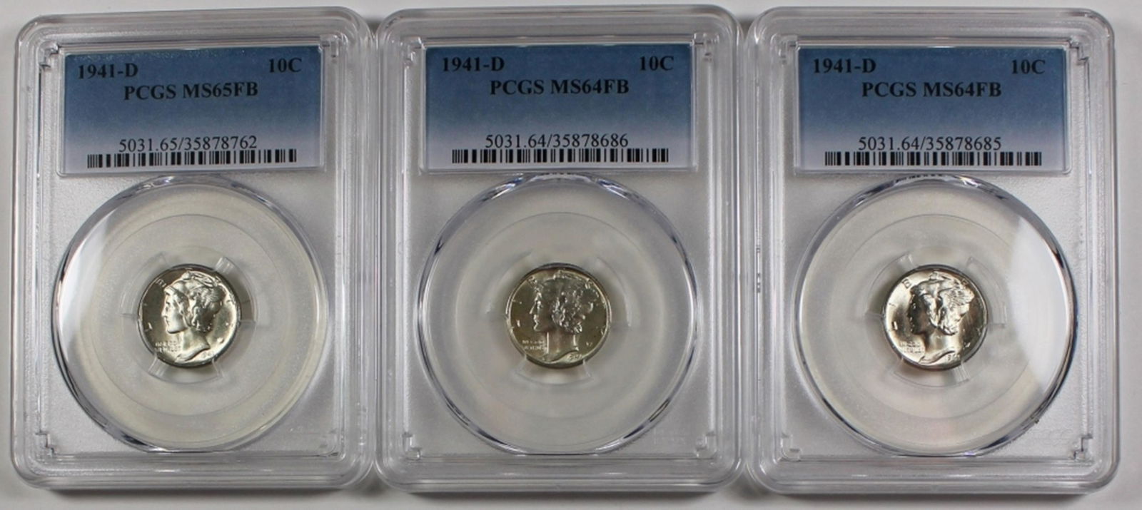 (3) 1941-D MERCURY DIMES (1 of 2)