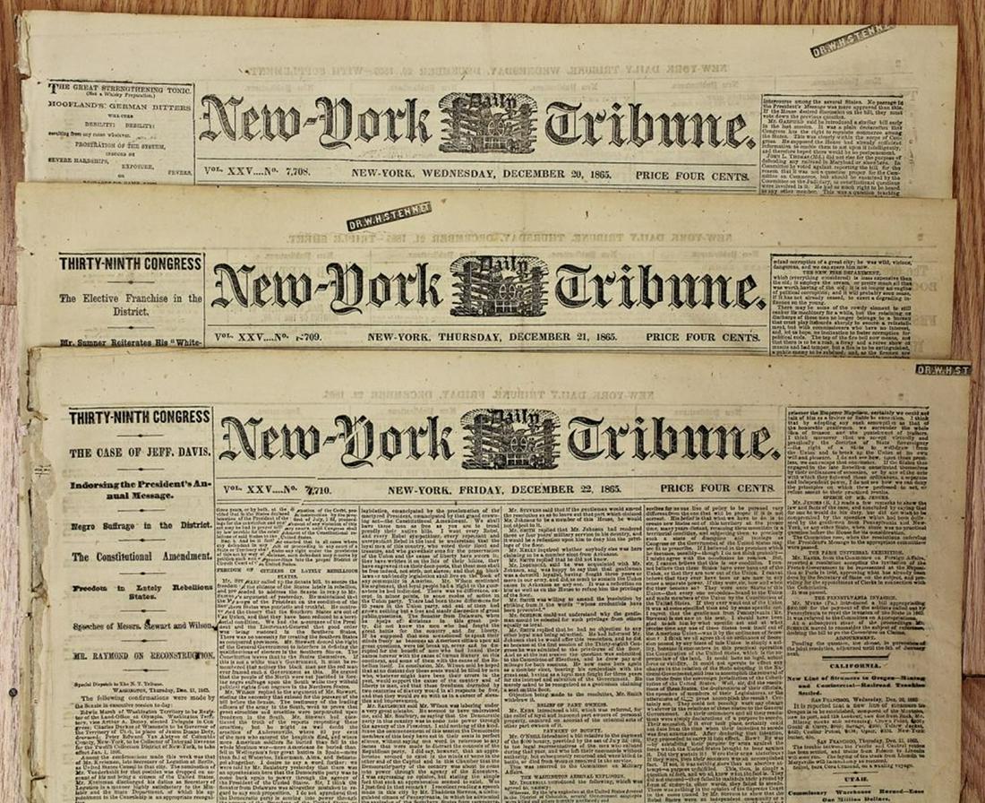 3 DIFFERENT CIVIL WAR NEWSPAPERS (1 of 4)