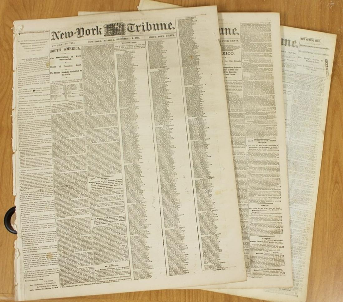 3 DIFFERENT CIVIL WAR NEWSPAPERS (1 of 2)