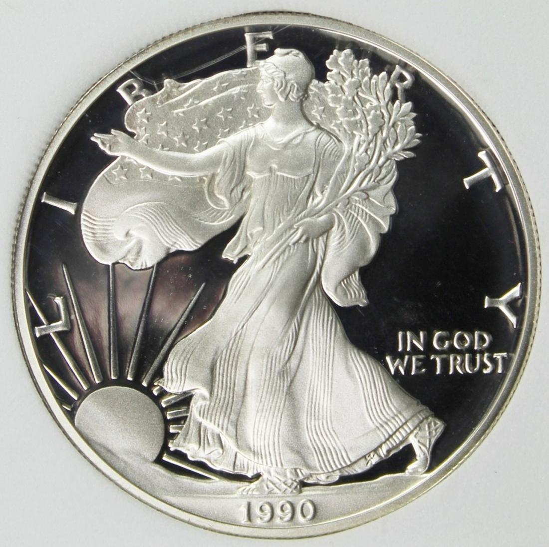 1990-S AMERICAN SILVER EAGLE (1 of 4)