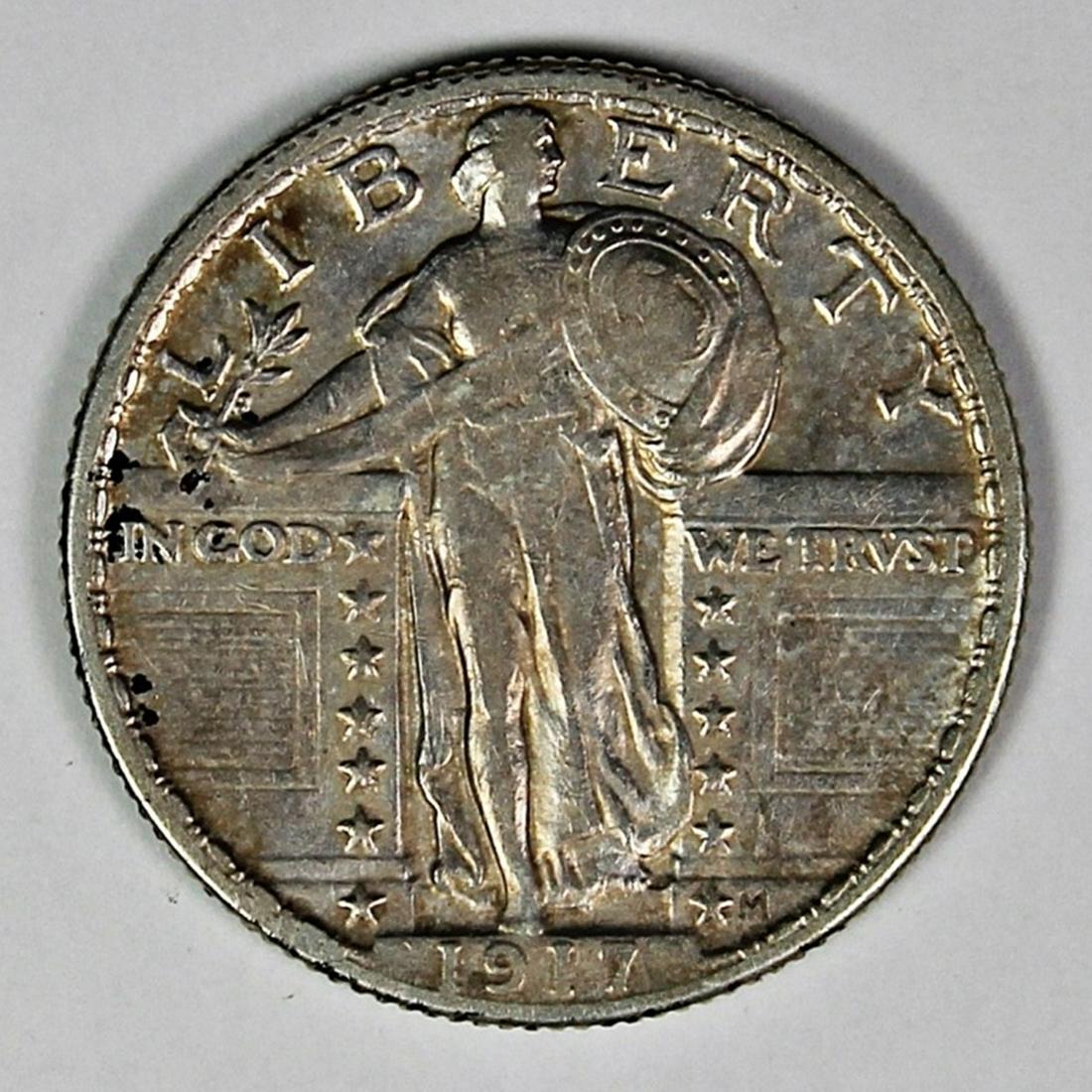 1917 TYPE 2 STANDING LIBERTY QUARTER (1 of 2)