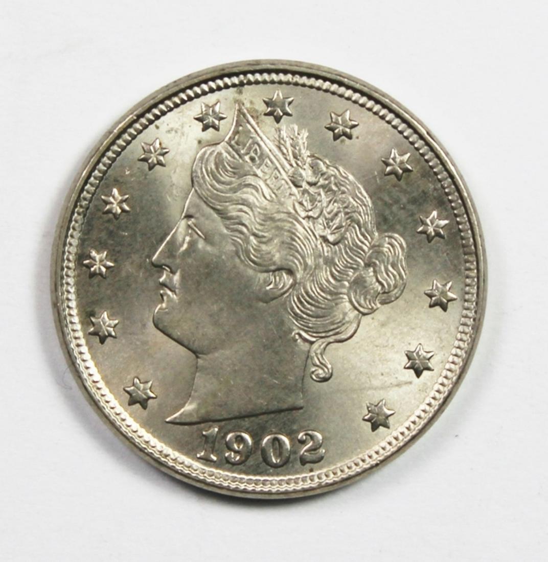 1902 LIBERTY NICKEL: NGC MS 64 BLAZER! CERT ONLY!. ESTIMATE: $200-$250
