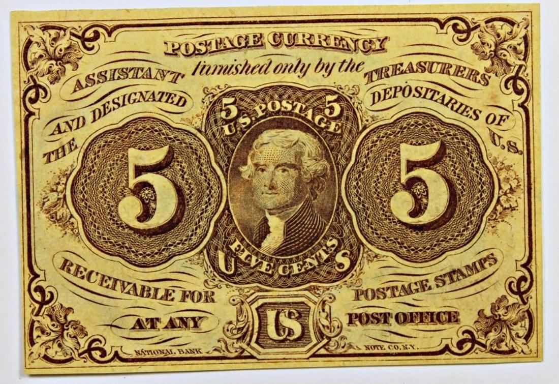 FIVE CENT POSTAGE CURRENCY (1 of 2)