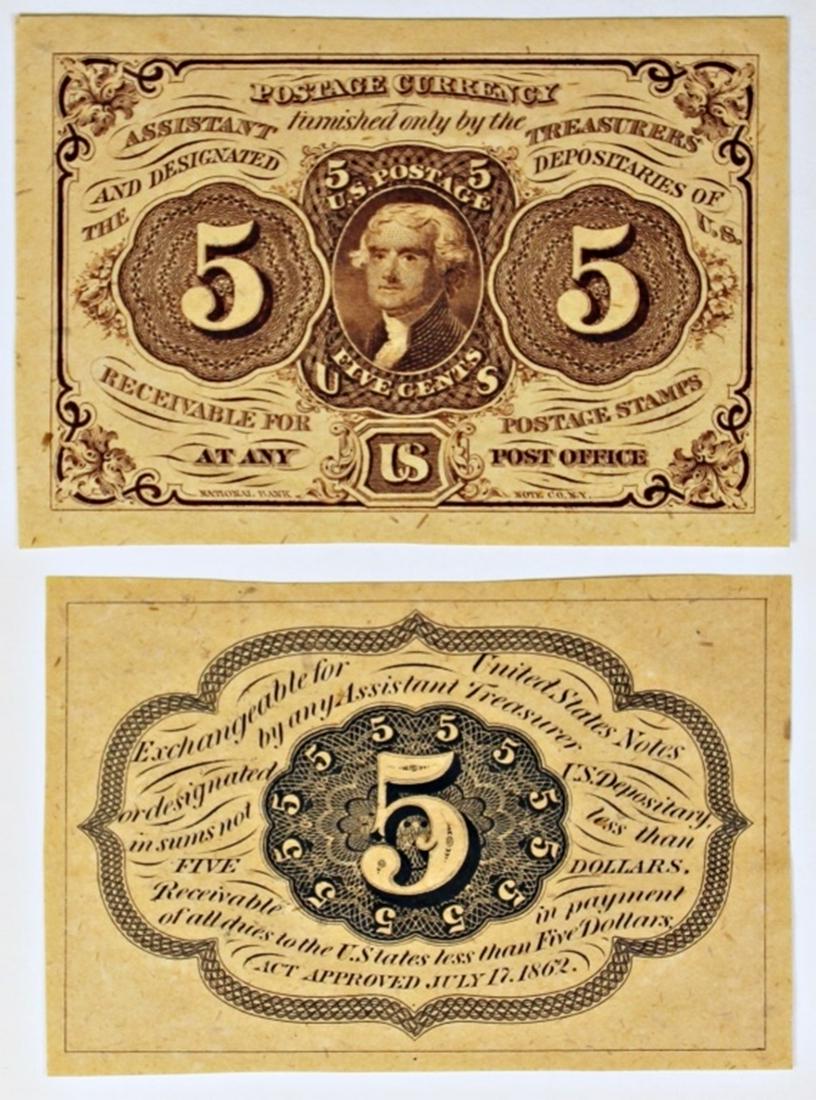 (2) REVERSE PROOF CURRENCY SPECIMENS. (1 of 2)