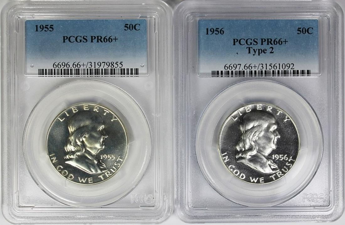 TWO FRANKLIN HALF DOLLARS: (1 of 2)