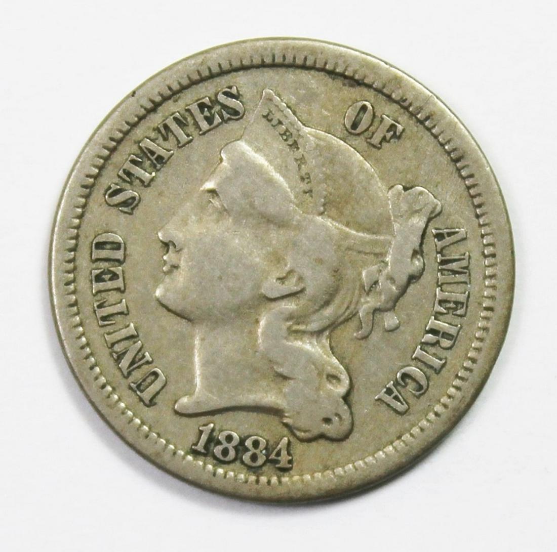 1884 THREE CENT NICKEL (1 of 2)
