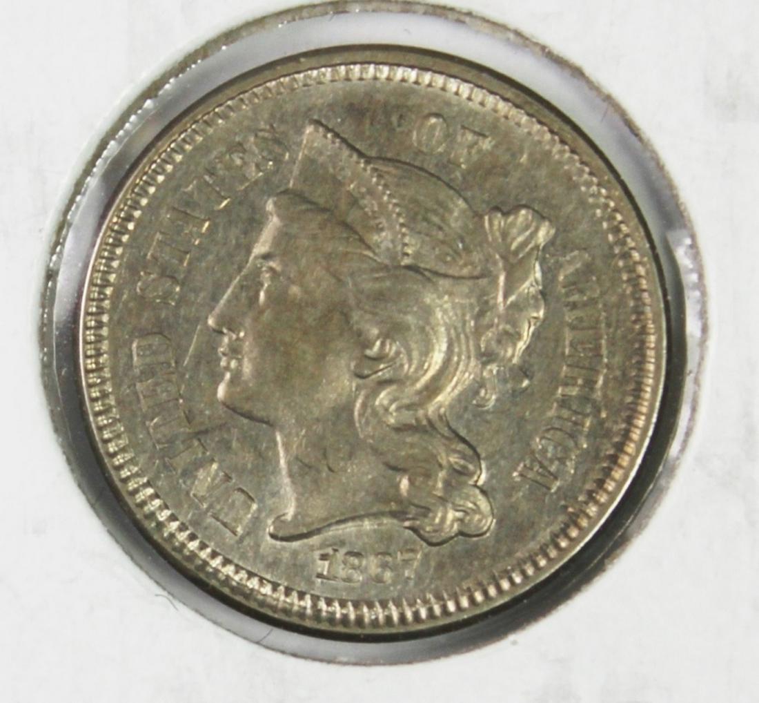 1867 THREE CENT NICKEL (1 of 2)
