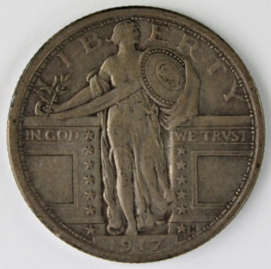 1917 TYPE 1 STANDING LIBERTY QUARTER (1 of 2)