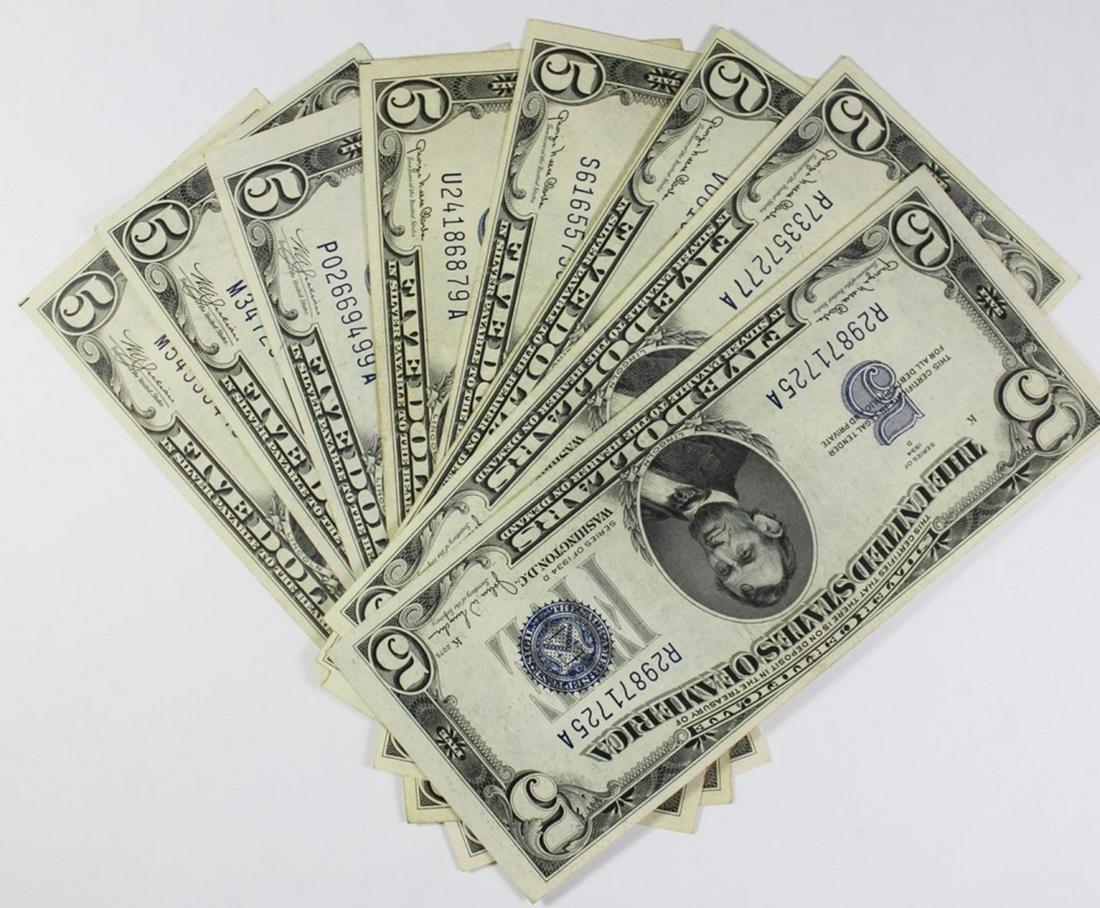 $5.00 SILVER CERTIFICATES (1 of 3)
