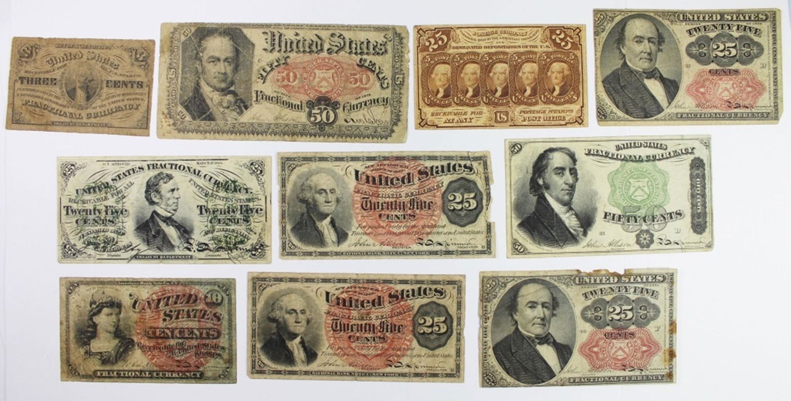 (10) FRACTIONAL CURRENCY PIECES (1 of 1)