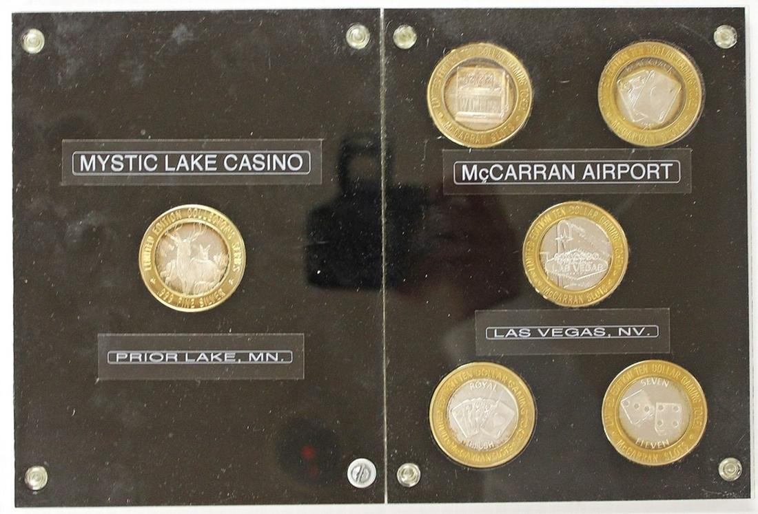 (6) .999 SILVER CASINO TOKENS (1 of 2)