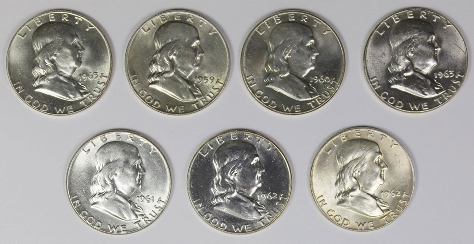 FRANKLIN HALF DOLLAR LOT: (1 of 2)