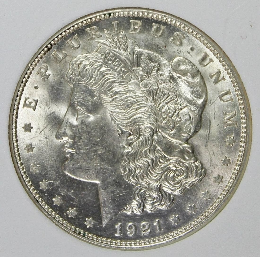 1921-D MORGAN SILVER DOLLAR (1 of 4)