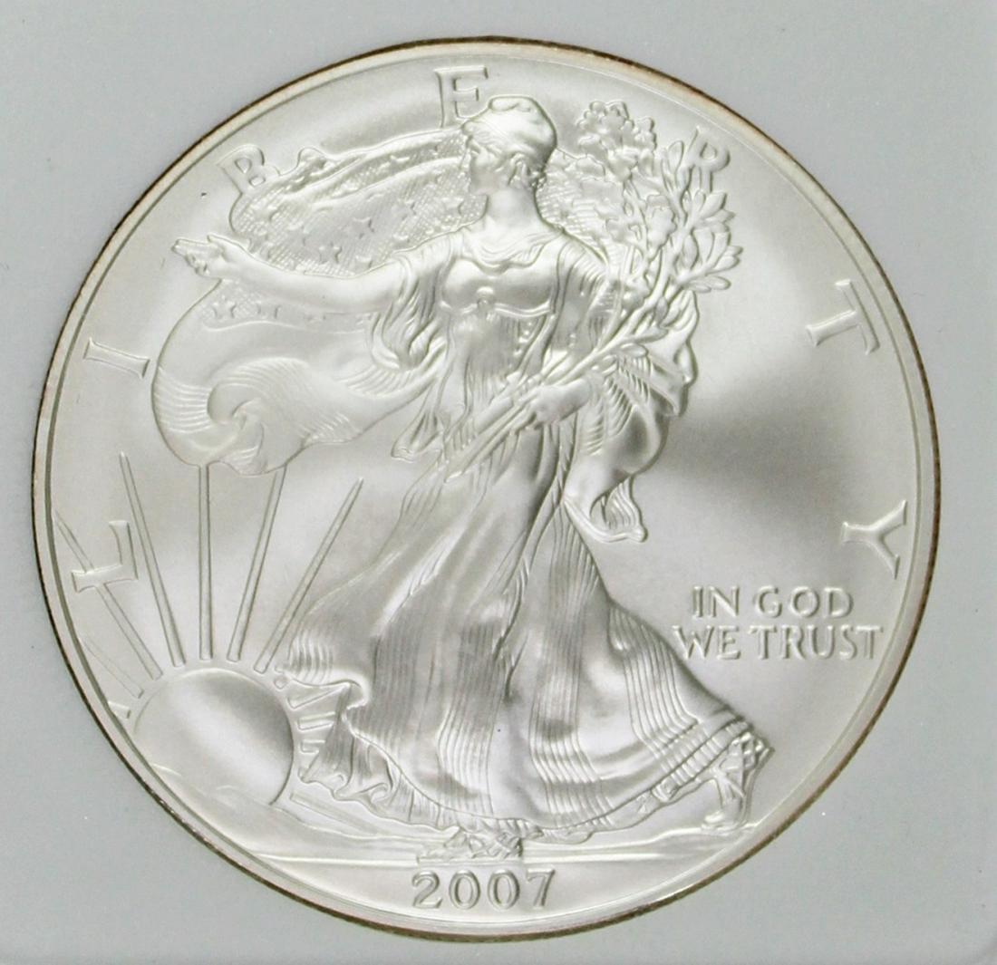 2007-W AMERICAN SILVER EAGLE (1 of 5)