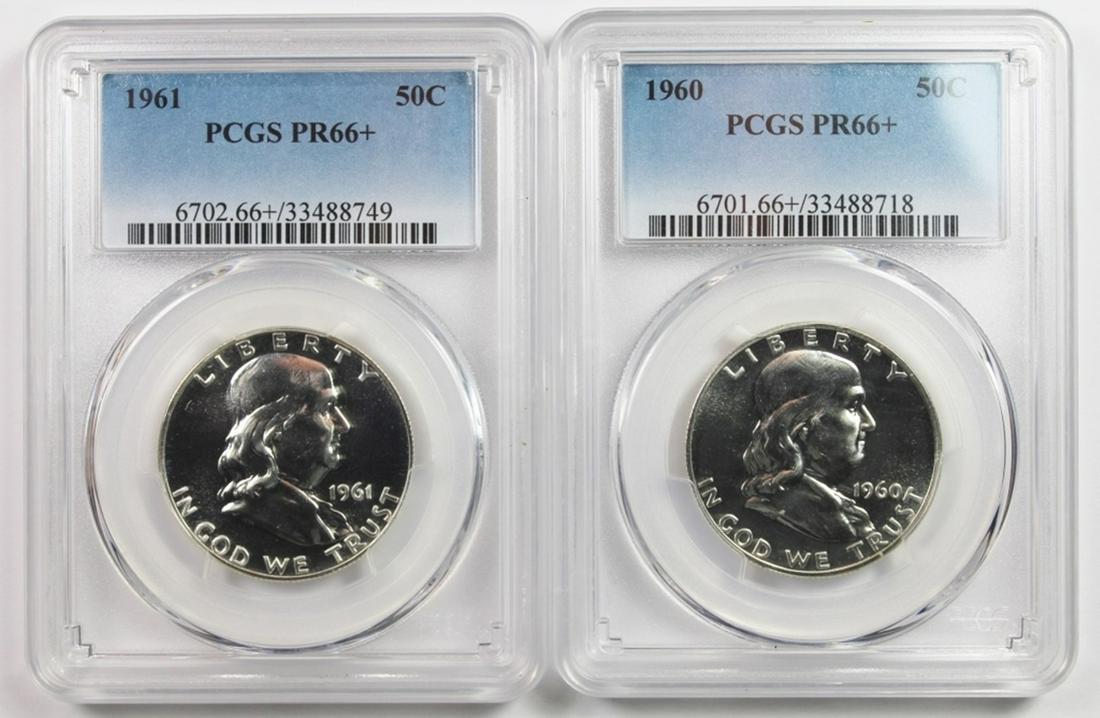 PCGS PROOF FRANKLIN LOT: (1 of 2)