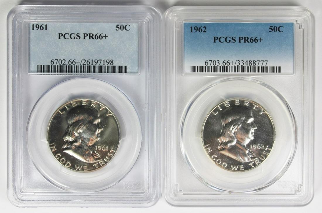 PCGS PROOF FRANKLIN LOT: (1 of 2)