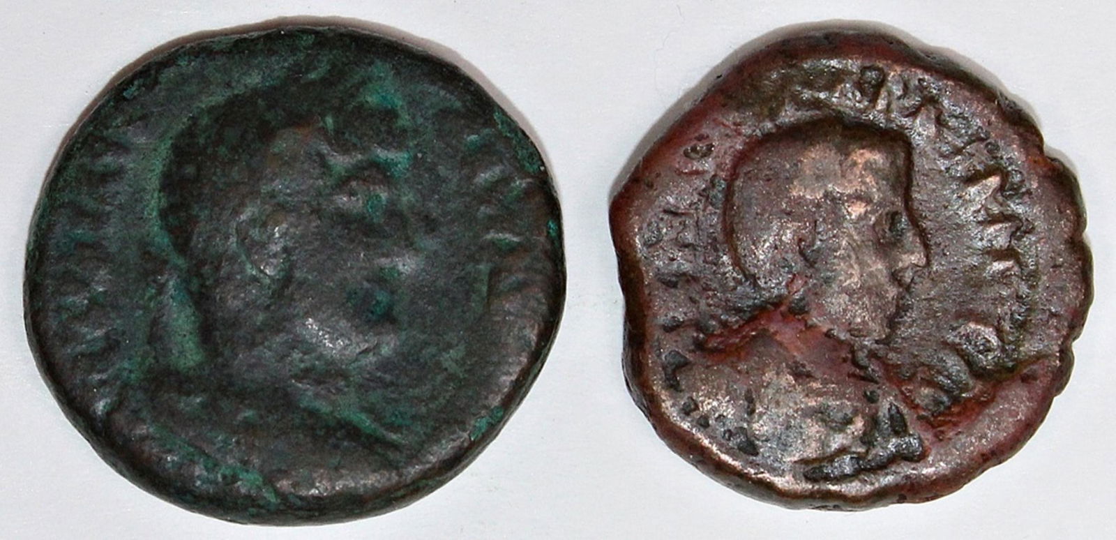 2 FAT AND CHUNKY ANCIENT BRONZES: TOTALLY UNATTRIBUTED. HAVE A BLAST. ESTIMATE: $75-$150