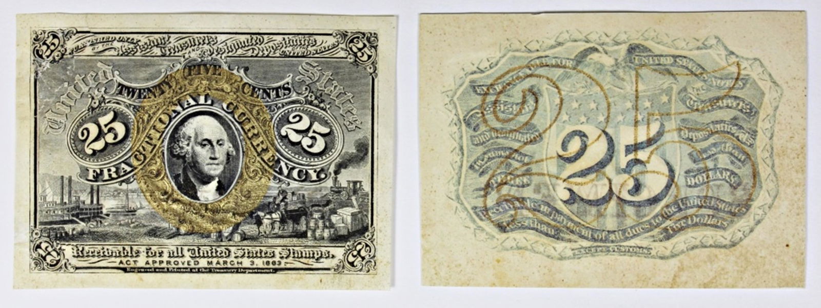 TWENTY FIVE CENT FRIEDBERG 1282 (1 of 2)