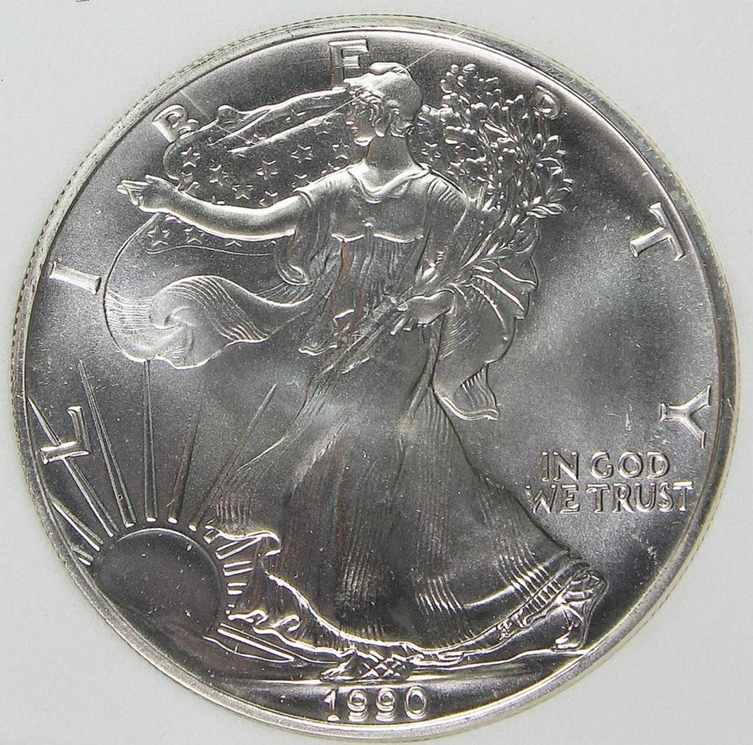 1990 AMERICAN SILVER EAGLE (1 of 4)