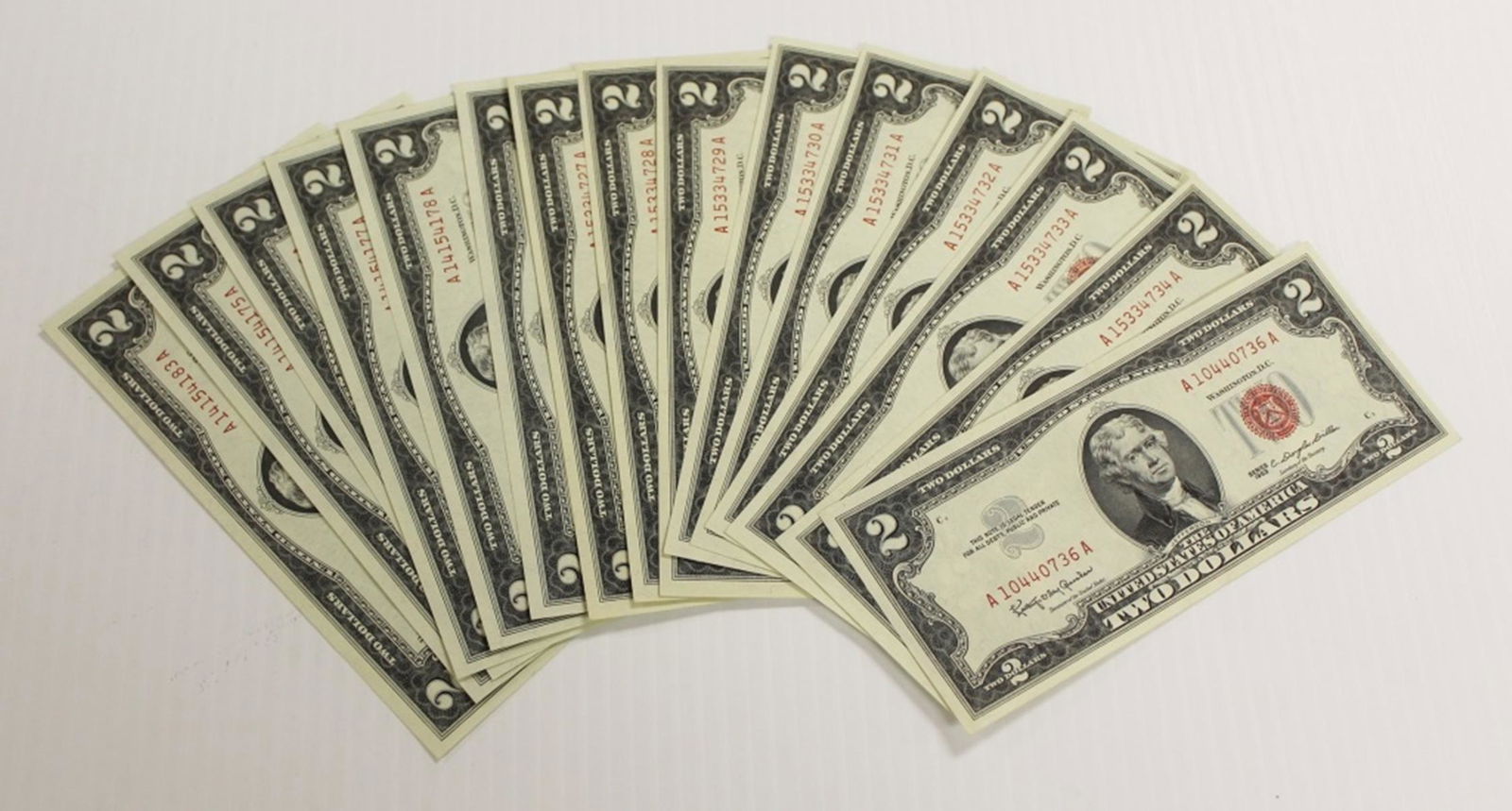 (15) 1963 $2.00 U.S. NOTES (1 of 4)