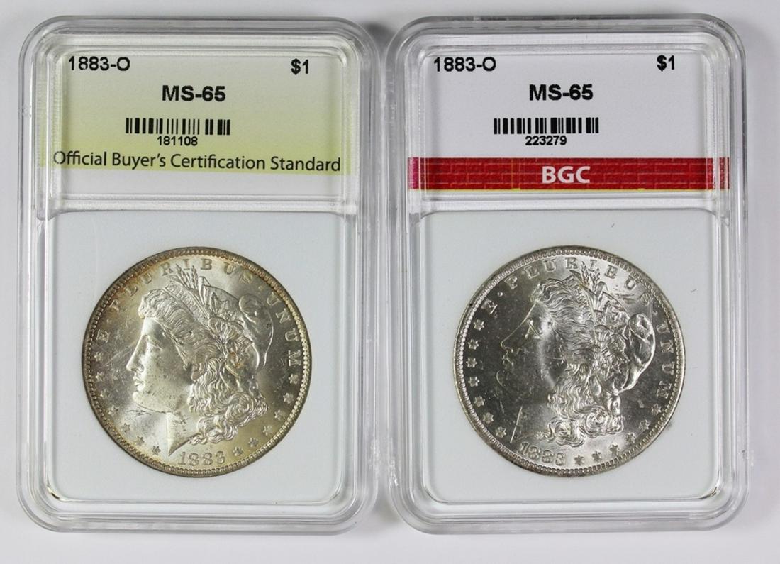 (2) 1883-O MORGAN SILVER DOLLARS (1 of 2)