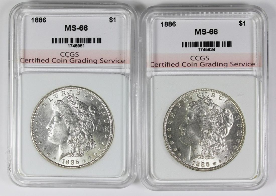 (2) 1886 MORGAN SILVER DOLLARS (1 of 2)