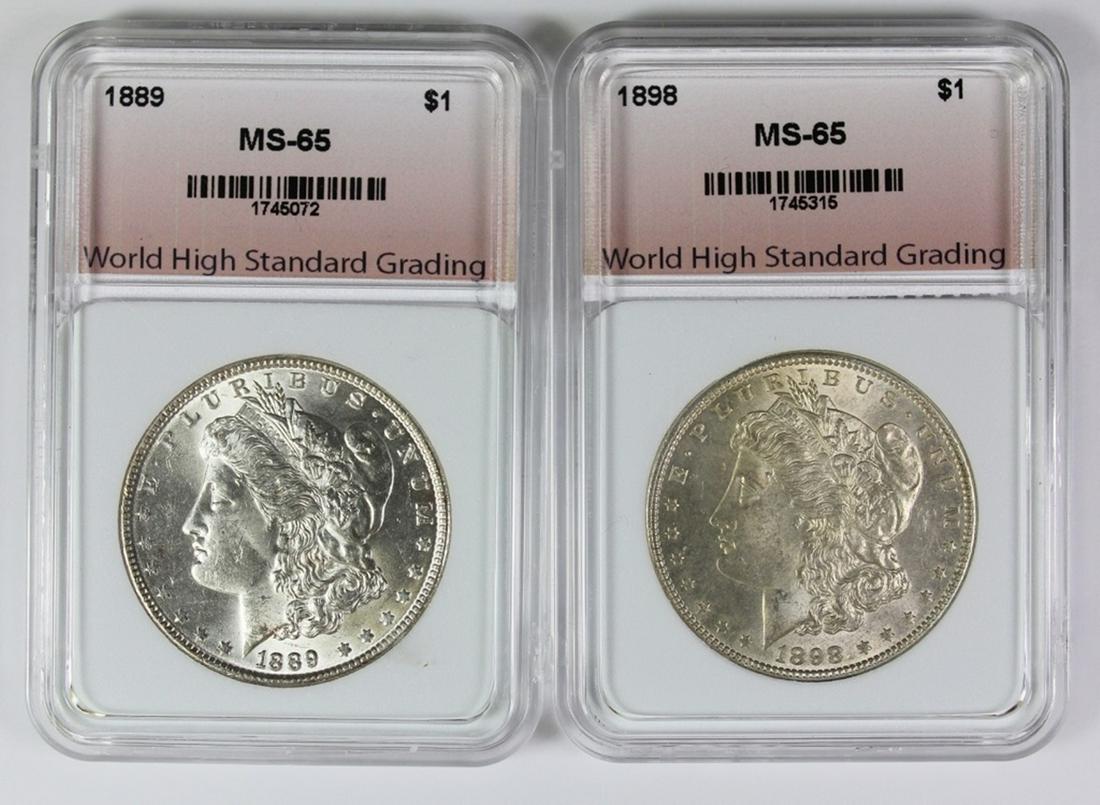 (2) GEM BU MORGAN SILVER DOLLARS (1 of 2)