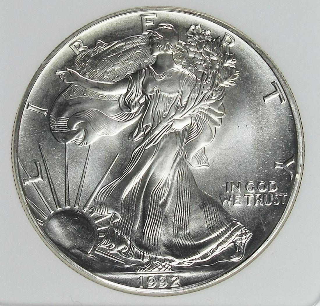 1992 RARE AMERICAN SILVER EAGLE (1 of 4)