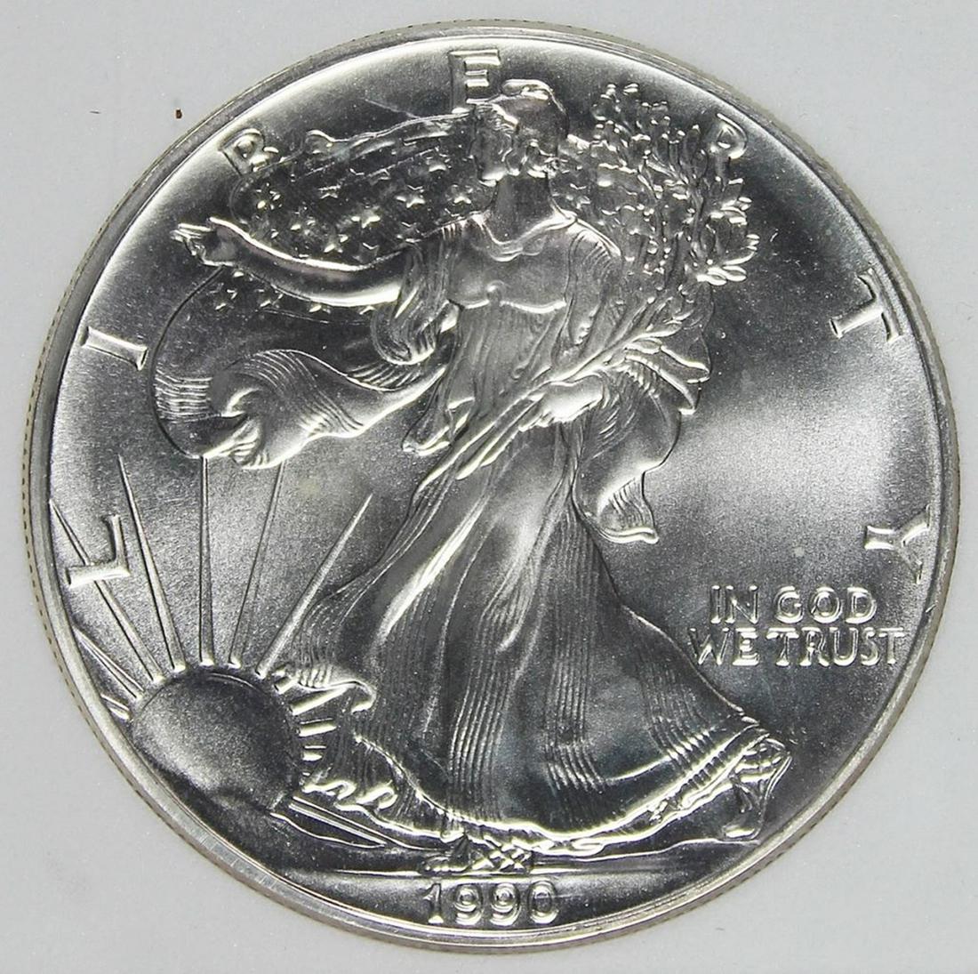 1990 AMERICAN SILVER EAGLE (1 of 4)