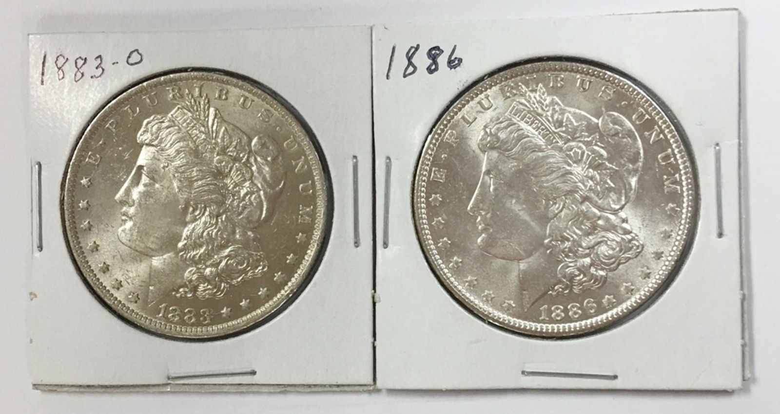 TWO MORGAN SILVER DOLLARS (1 of 2)