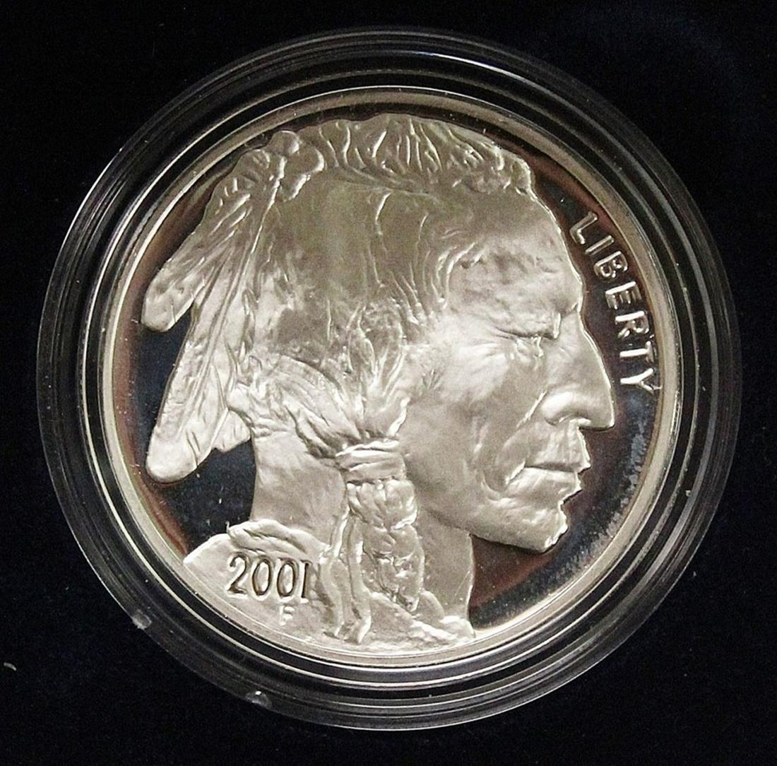 2001 PROOF BUFFALO SILVER DOLLAR (1 of 2)