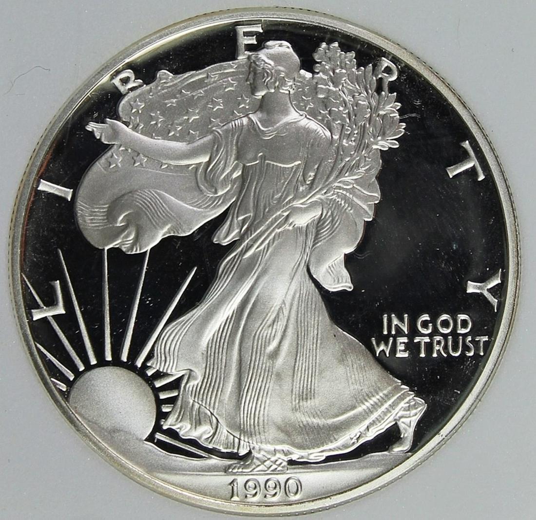 1990 AMERICAN SILVER EAGLE (1 of 4)