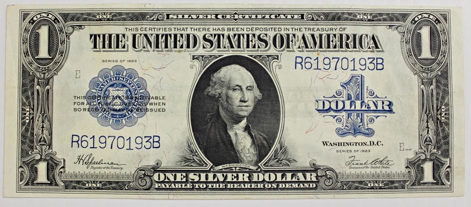 1923 $1.00 SILVER CERTIFICATE (1 of 2)