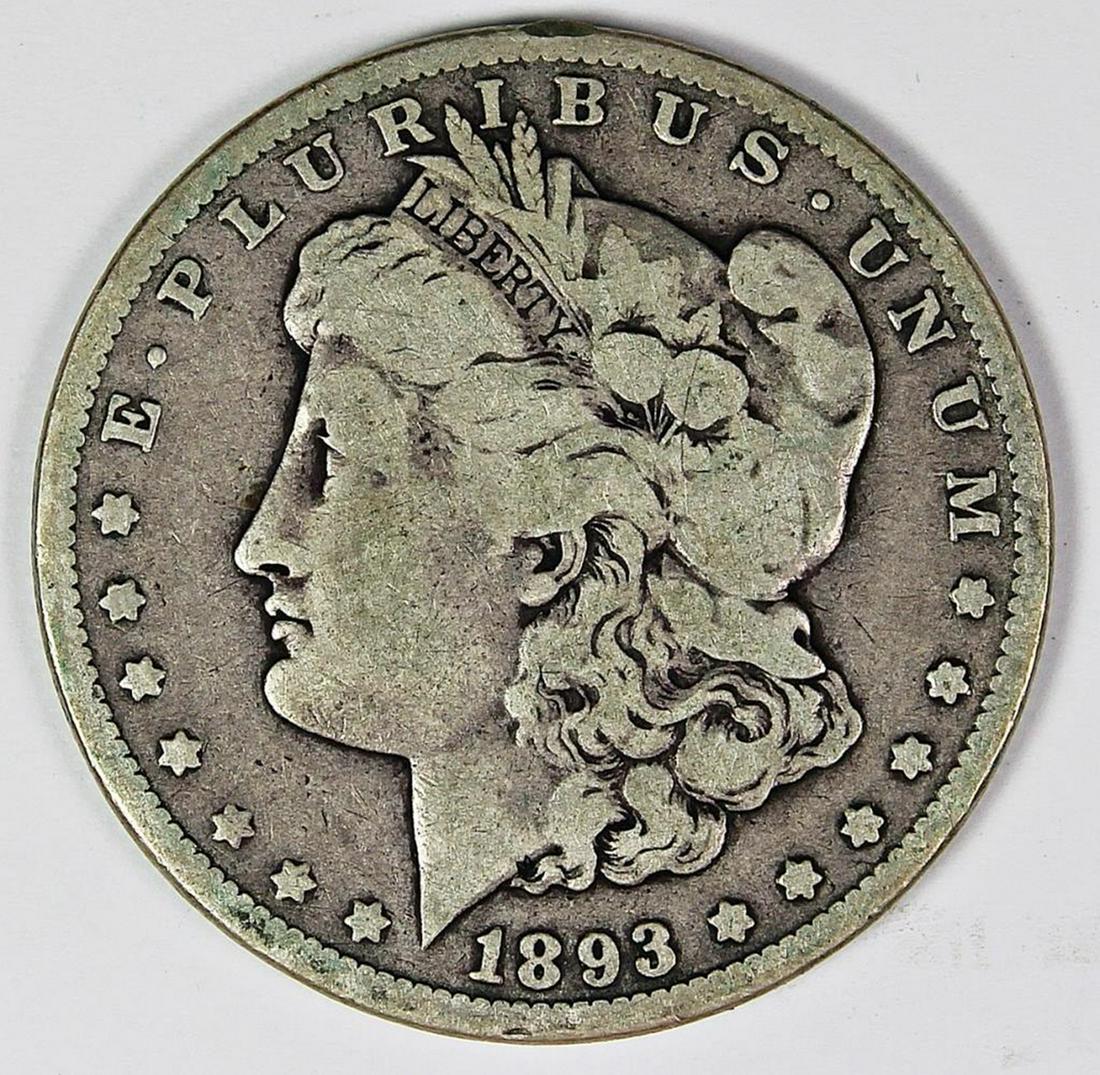 1893-CC MORGAN SILVER DOLLAR (1 of 2)
