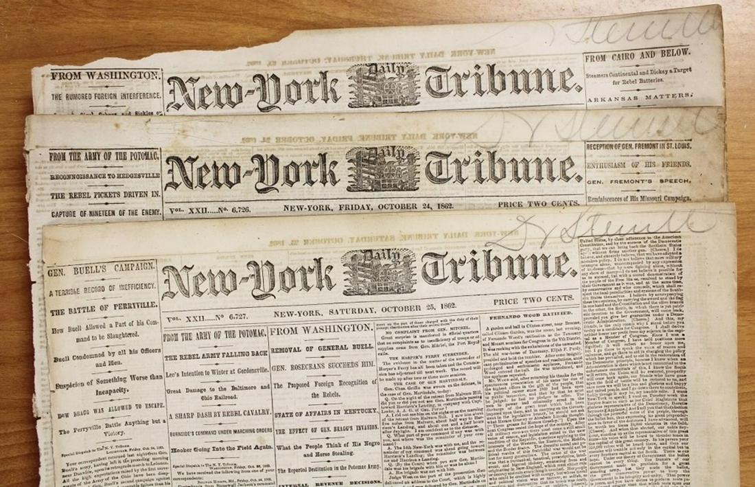 3 DIFFERENT CIVIL WAR NEWSPAPERS (1 of 4)