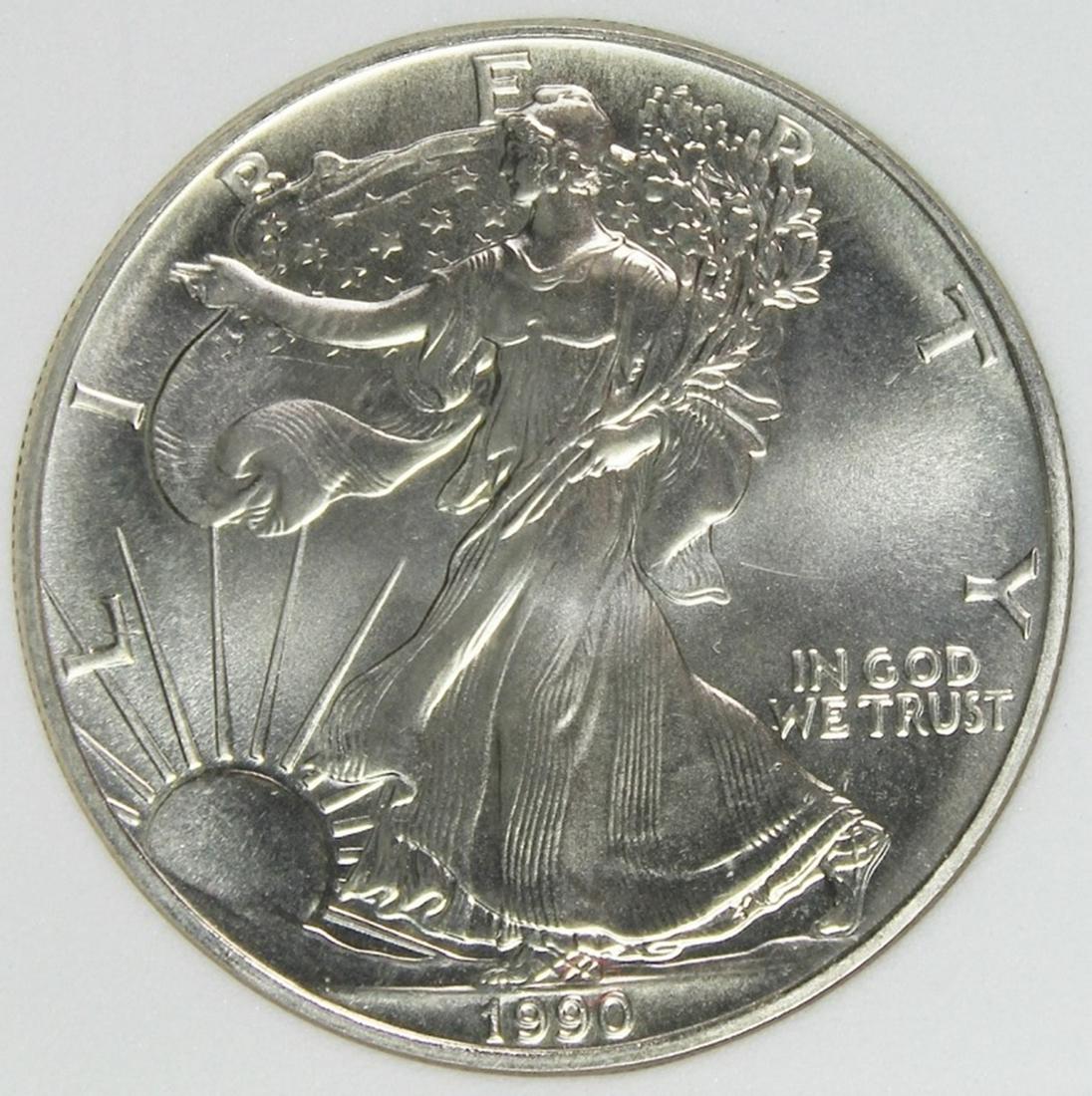 1990 AMERICAN SILVER EAGLE (1 of 4)