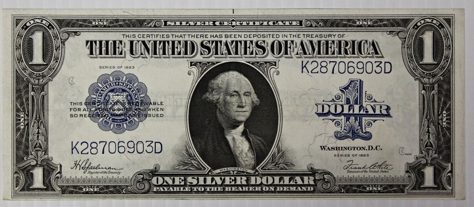 1923 $1.00 SILVER CERTIFICATE (1 of 2)