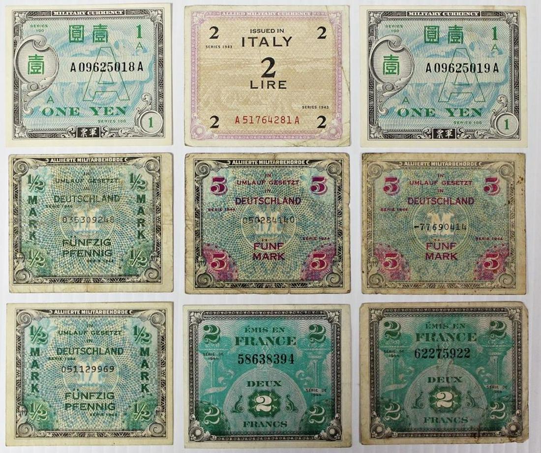 (9) PIECES OF FOREIGN CURRENCY (1 of 2)