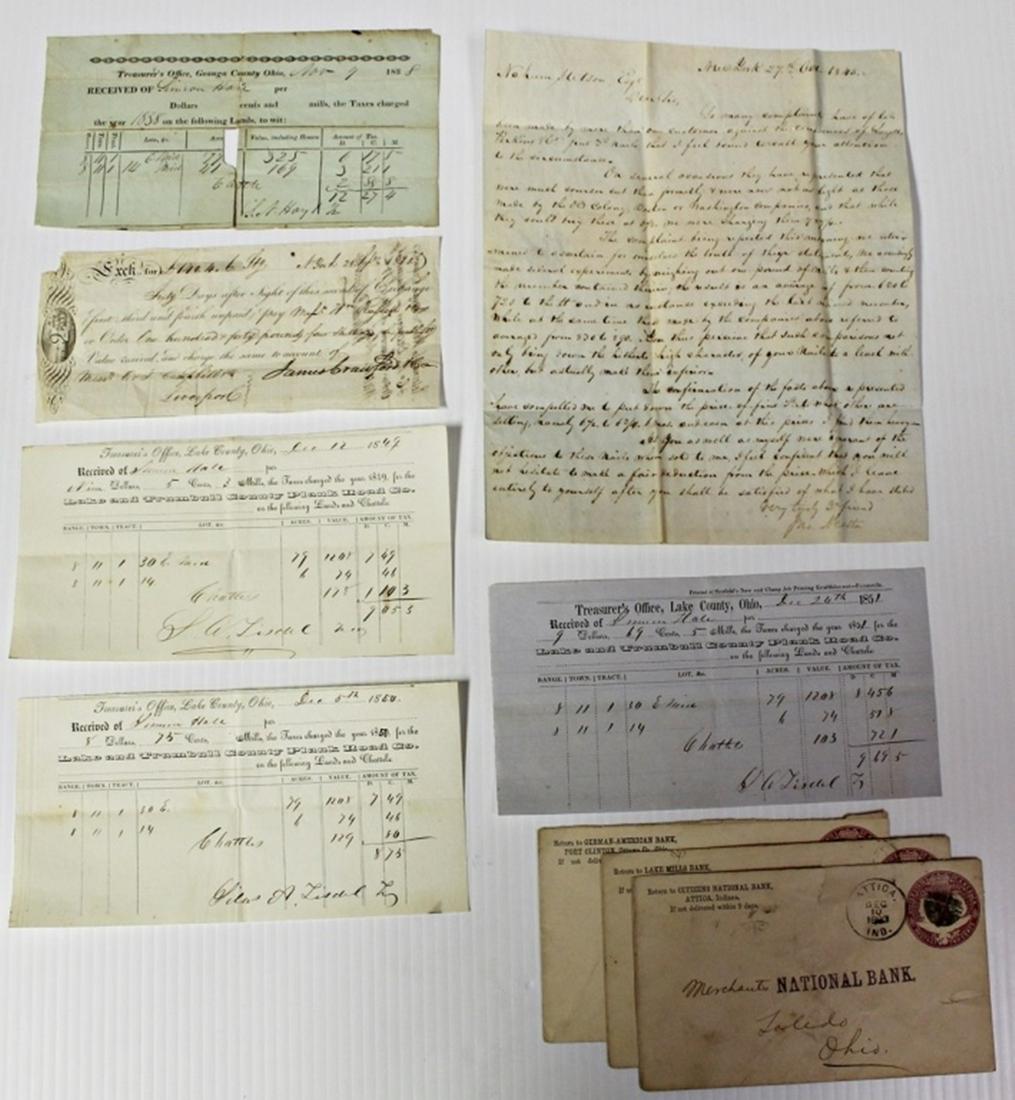 GROUP OF FINANCIAL DOCUMENTS & LETTERS (1 of 2)