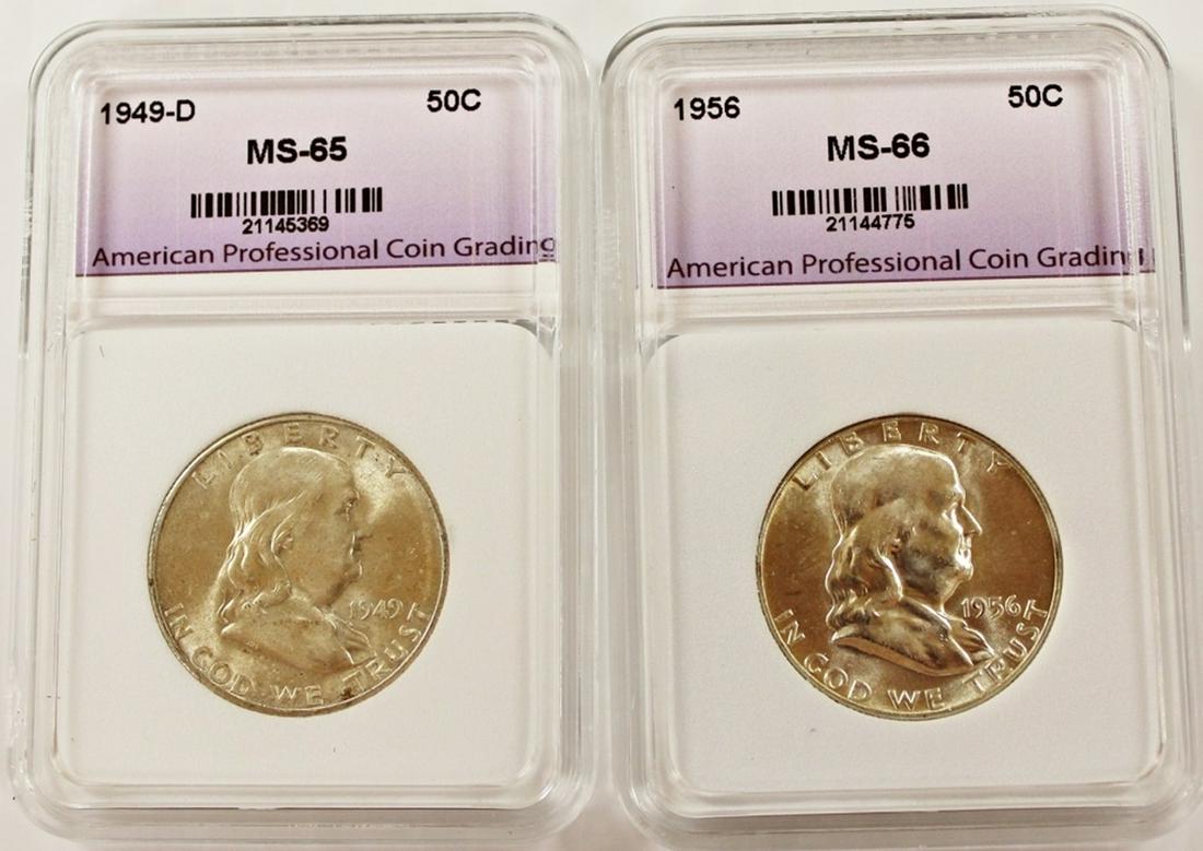 (2) FRANKLIN HALF DOLLARS (1 of 2)