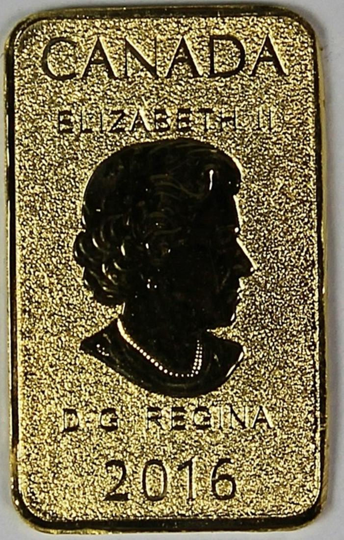 2016 1/10 OZ GOLD BAR ROYAL CANADA MINT (1 of 2)