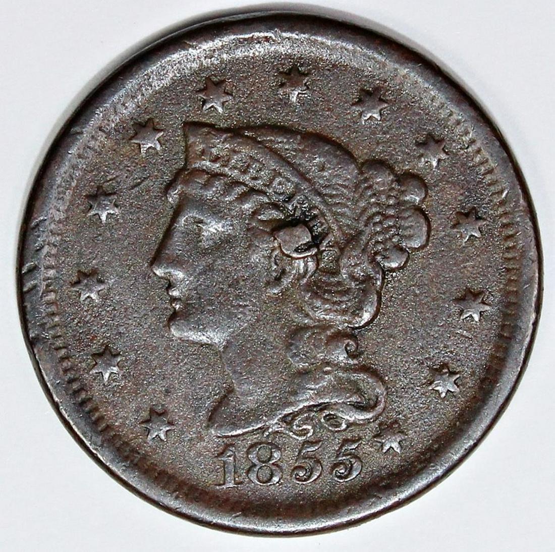 1855 LARGE CENT (1 of 2)