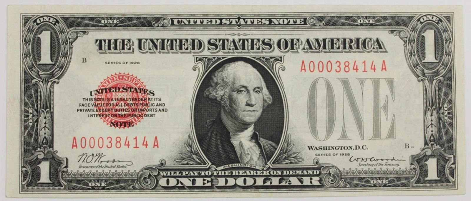 1928 $1.00 UNITED STATES RARE NOTE (1 of 2)