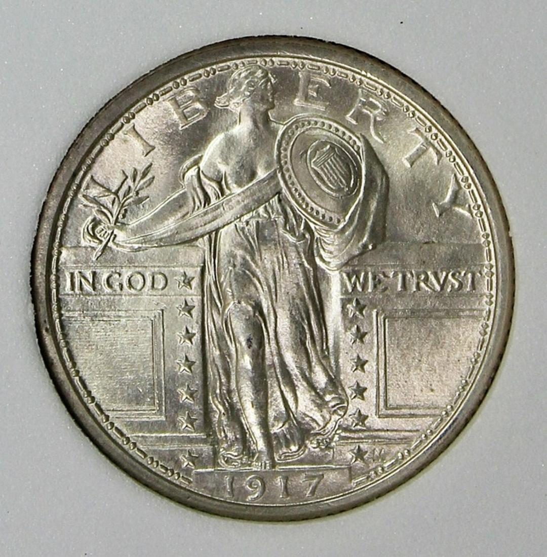 1917 TYPE 1 STANDING LIBERTY QUARTER (1 of 4)