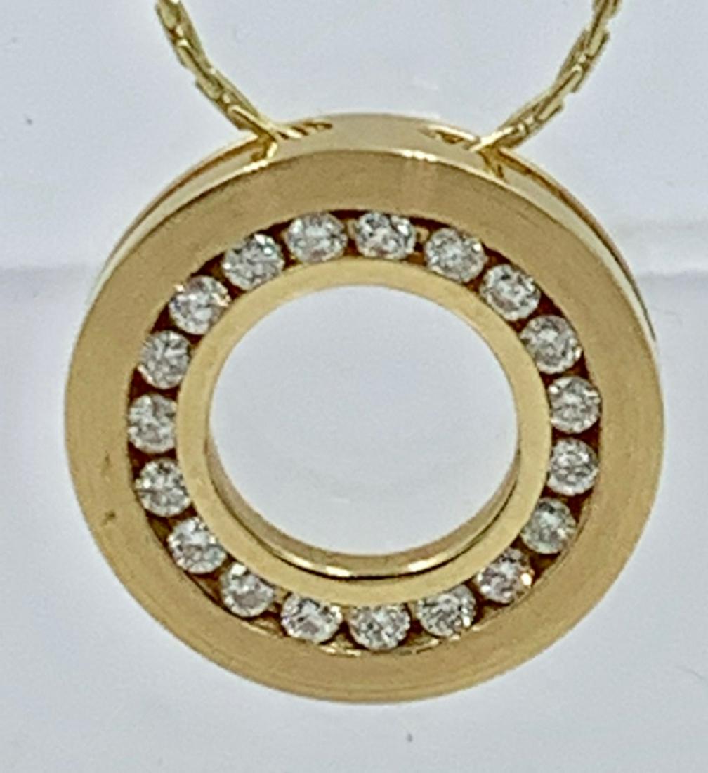 14K YELLOW GOLD DIAMOND PENDANT AND CHAIN (1 of 2)