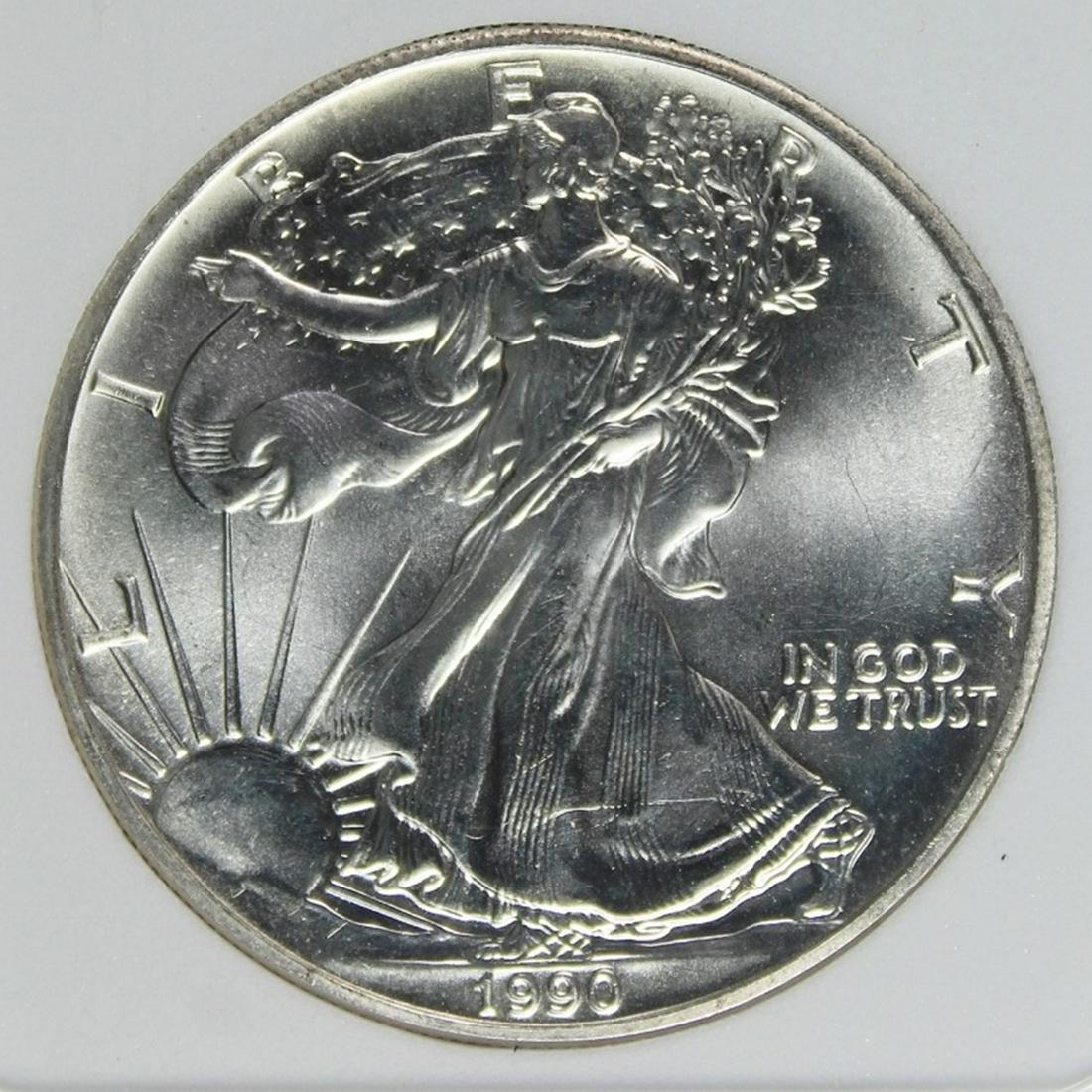 1990 AMERICAN SILVER EAGLE (1 of 4)